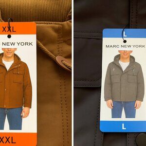Marc New York Men's Multi Pocket Jacket/Coat, Gray L | Brown XXL